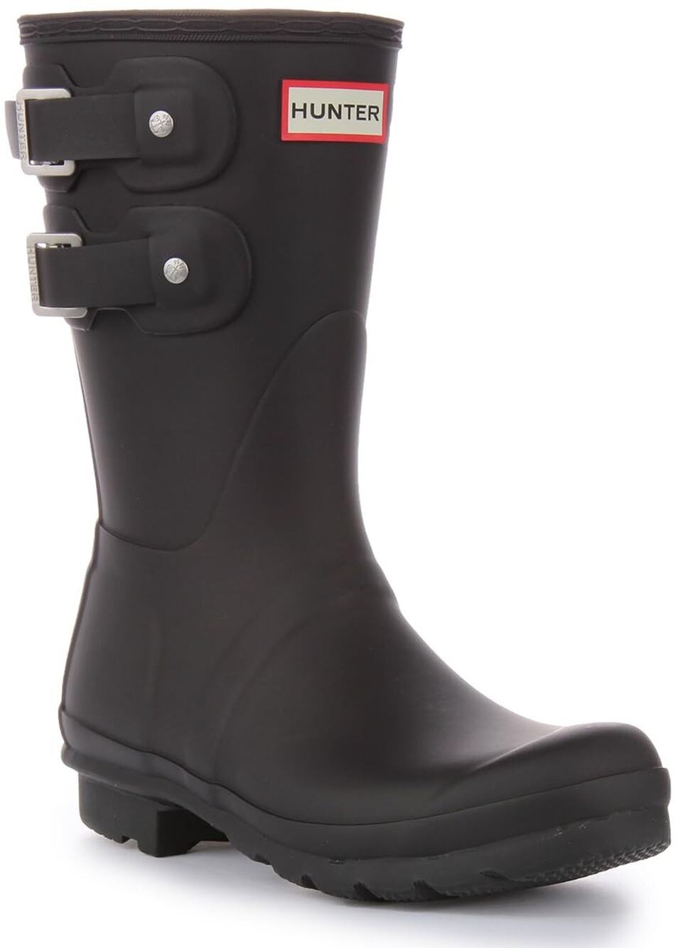 Hunter Short Multi Original Short Rubber Welly Womens Boots Black US 10